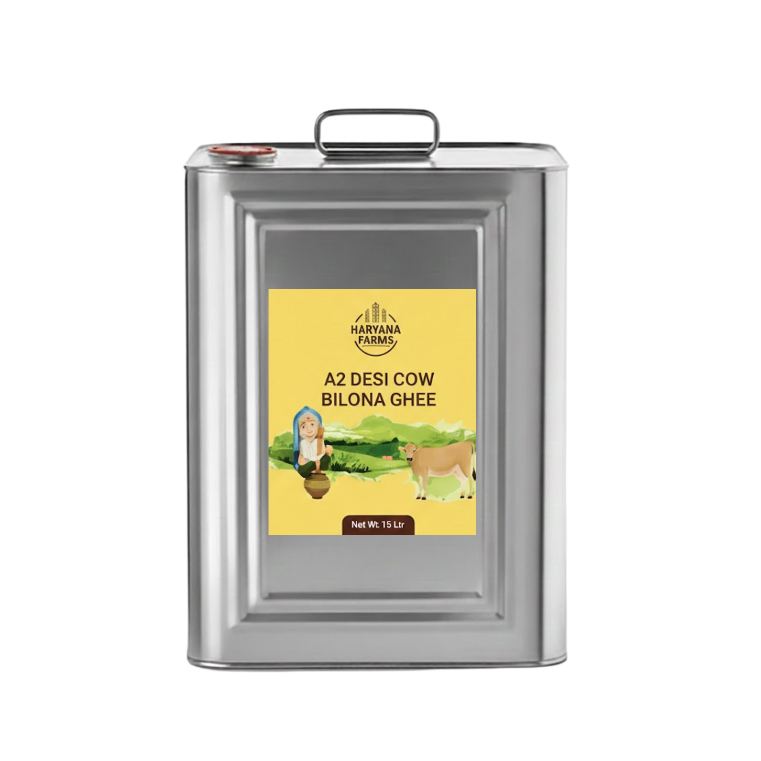 15 L Haryana Farms Pure A2 Desi Cow Bilona Ghee